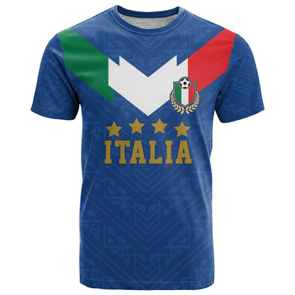 Custom Italy Football T-Shirt Come On Gli Azzurri Graphic Tee