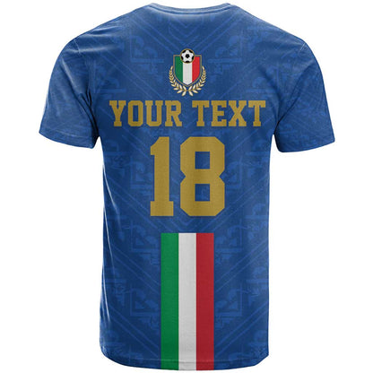 Custom Italy Football T-Shirt Come On Gli Azzurri Graphic Tee