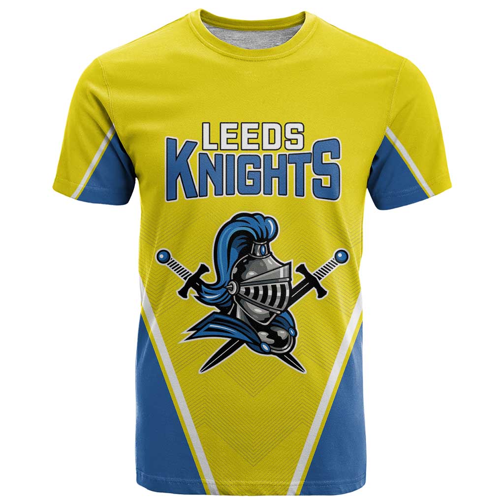 Custom West Knights of Yorkshire T-Shirt Skate Hard Hit Harder Yellow Version Graphic Tee