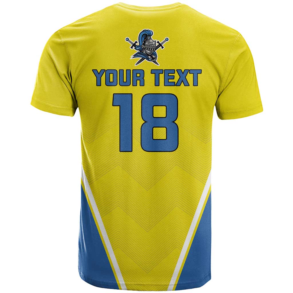 Custom West Knights of Yorkshire T-Shirt Skate Hard Hit Harder Yellow Version Graphic Tee