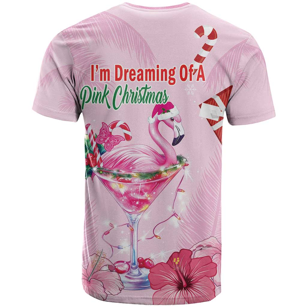 Bahamas Flamingo Christmas T-Shirt Merry Flocking Graphic Tee