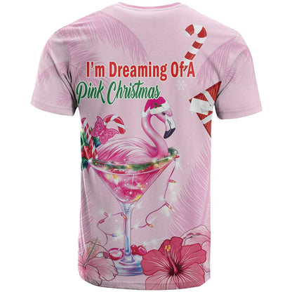 Bahamas Flamingo Christmas T-Shirt Merry Flocking Graphic Tee