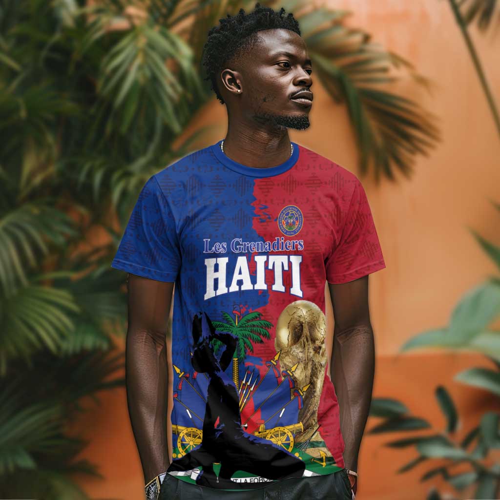 Custom Afro-Haitians Football Spirit T-Shirt Les Grenadiers 2026 World Cup Graphic Tee
