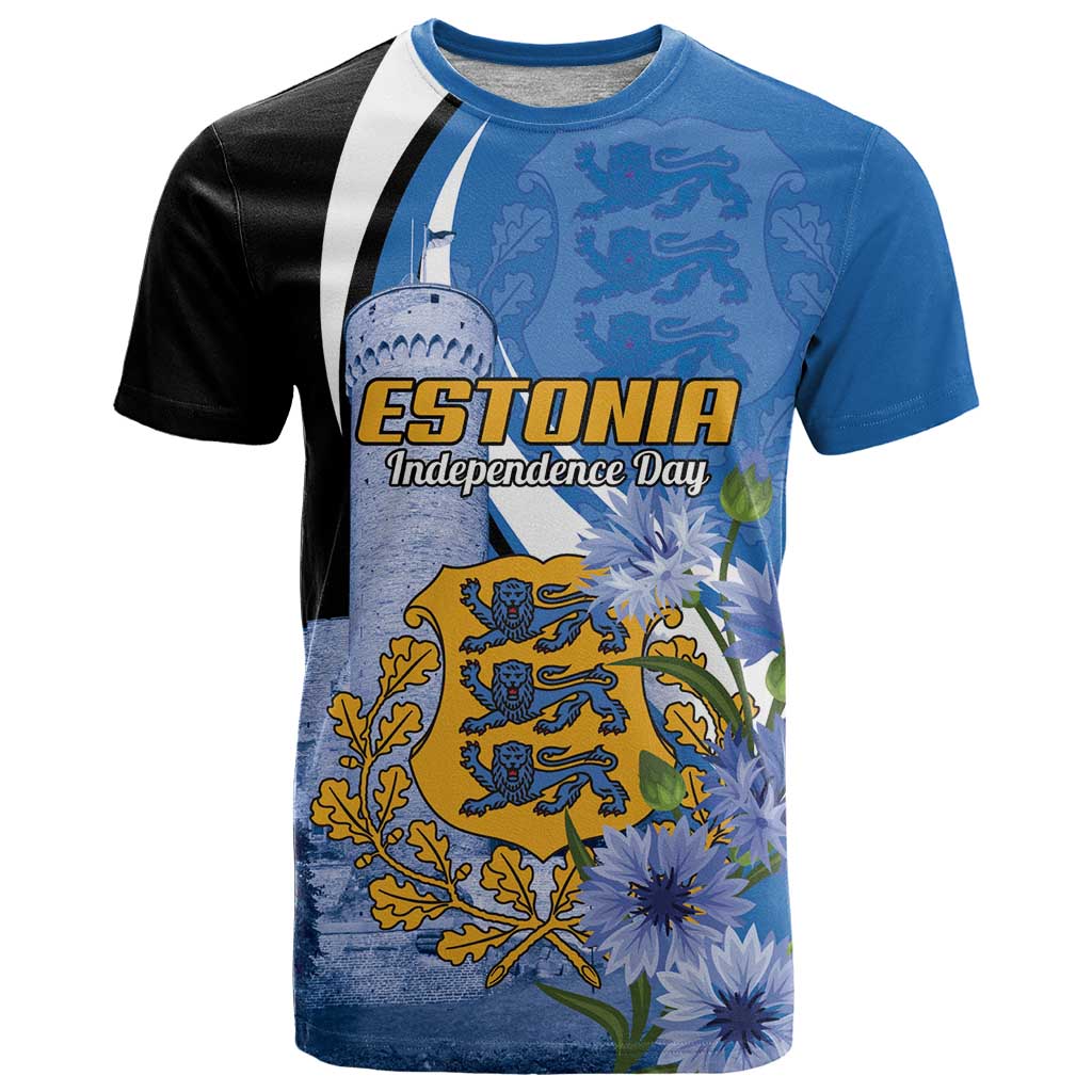 Estonia Independence Day Personalized T-Shirt Pikk Hermann Tower Estonian Pride Graphic Tee