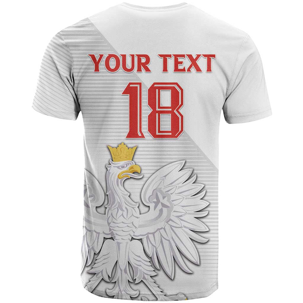 Custom Poland Football T-Shirt Bialo-Czerwoni Go Champion Graphic Tee