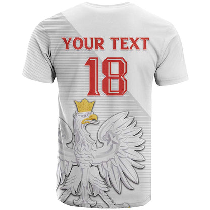 Custom Poland Football T-Shirt Bialo-Czerwoni Go Champion Graphic Tee