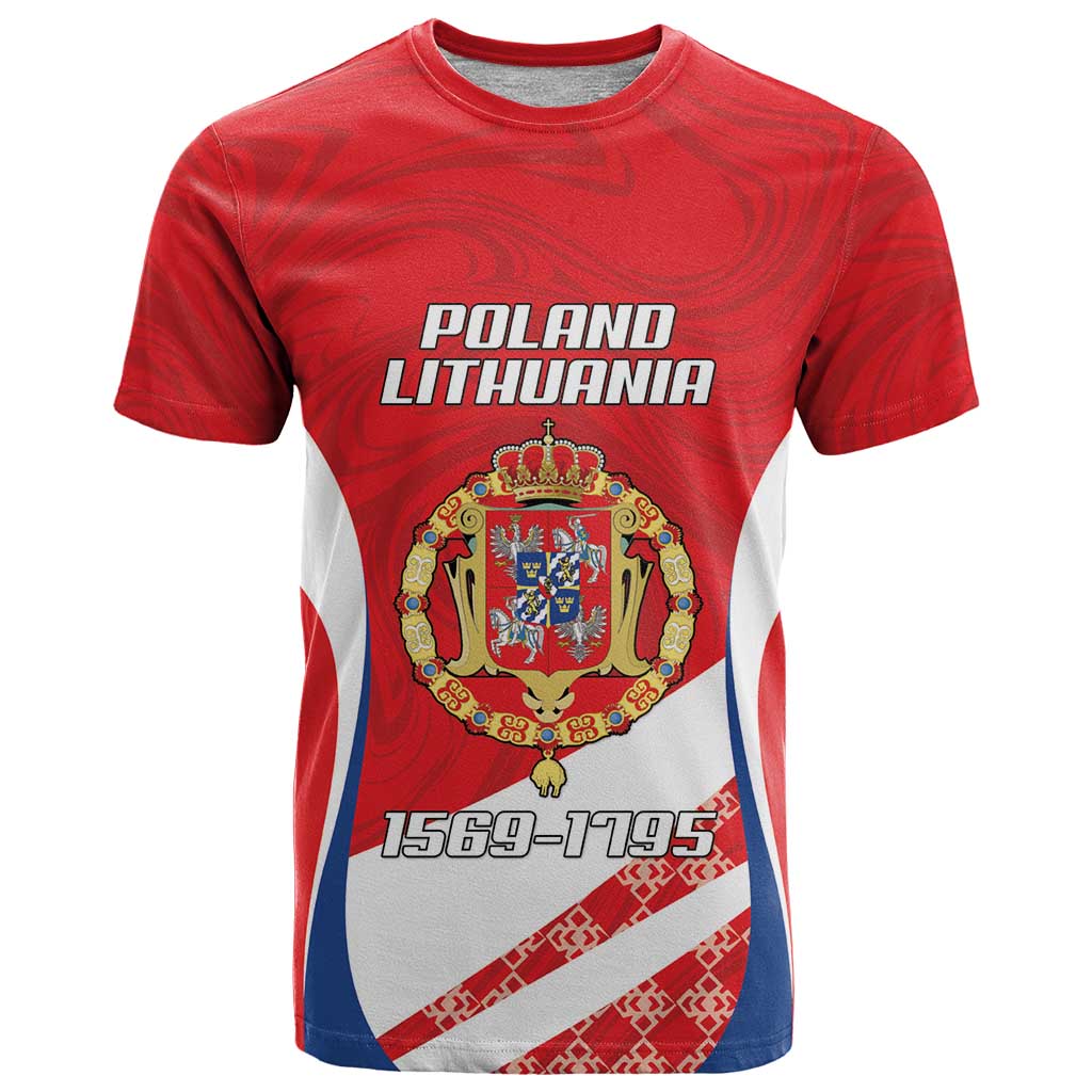 Poland-Lithuania Personalized T-Shirt Heraldic Eagle and Vytis Historical Graphic Tee
