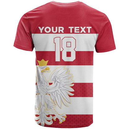 Custom Poland Rugby T-Shirt Biało-czerwoni Go Champion Graphic Tee
