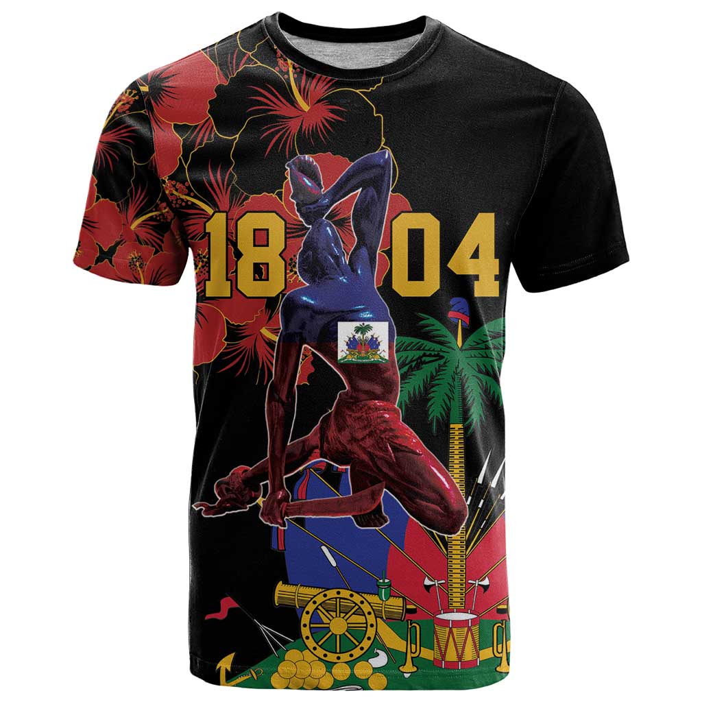 Haiti Negre Marron T-Shirt Libete Egalite Fratenite Graphic Tee