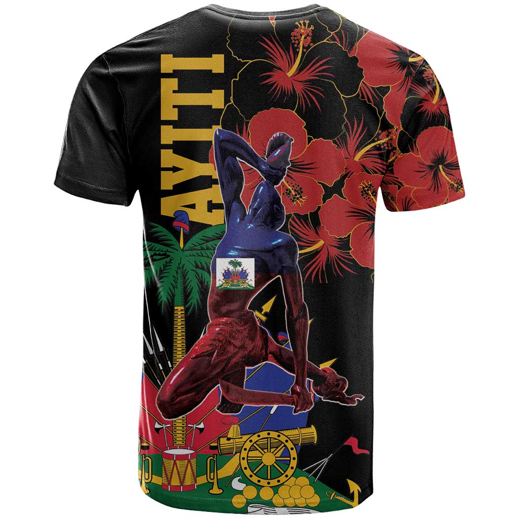 Haiti Negre Marron T-Shirt Libete Egalite Fratenite Graphic Tee