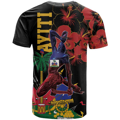 Haiti Negre Marron T-Shirt Libete Egalite Fratenite Graphic Tee