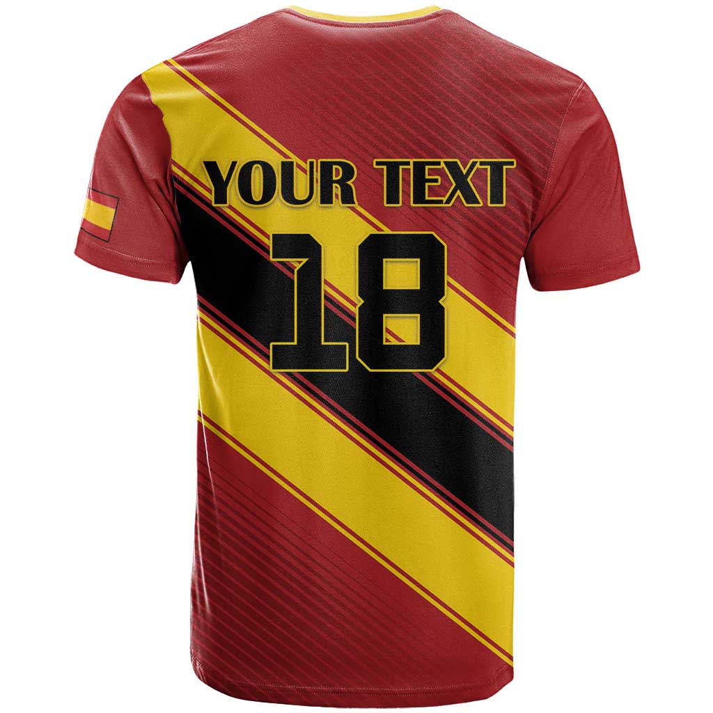 Custom Spain Football T-Shirt Come On La Roja Sporty Style Graphic Tee
