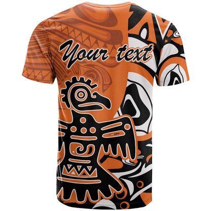Personalized Canada Haida Eagle T-Shirt Orange Style Graphic Tee