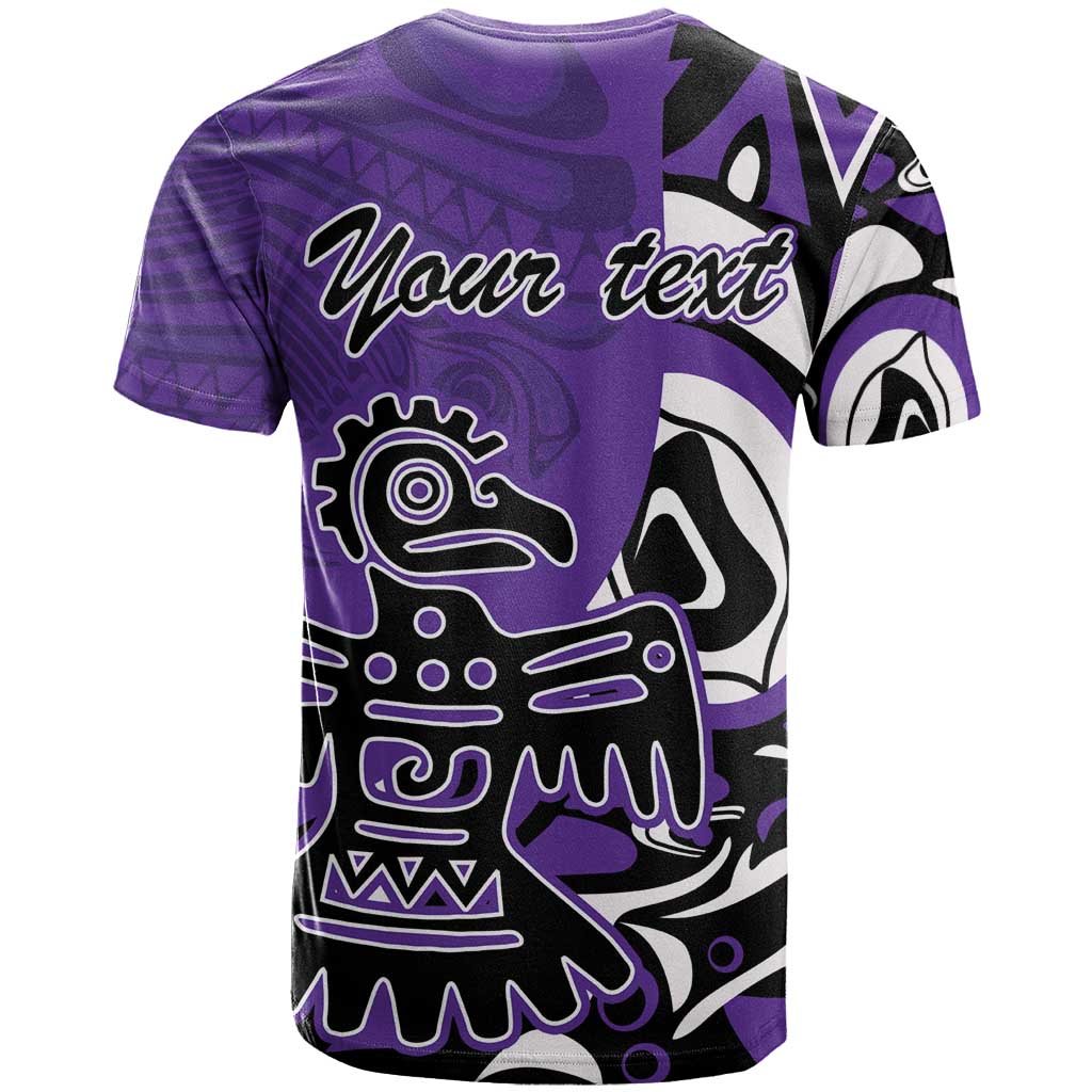 Personalized Canada Haida Eagle T-Shirt Purple Style Graphic Tee
