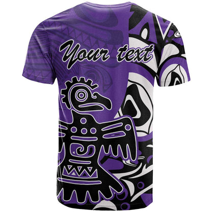 Personalized Canada Haida Eagle T-Shirt Purple Style Graphic Tee