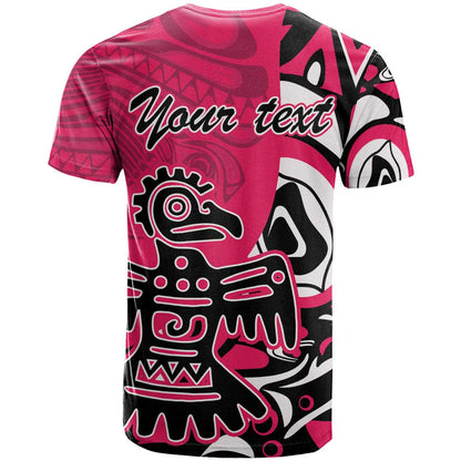 Personalized Canada Haida Eagle T-Shirt Pink Style Graphic Tee