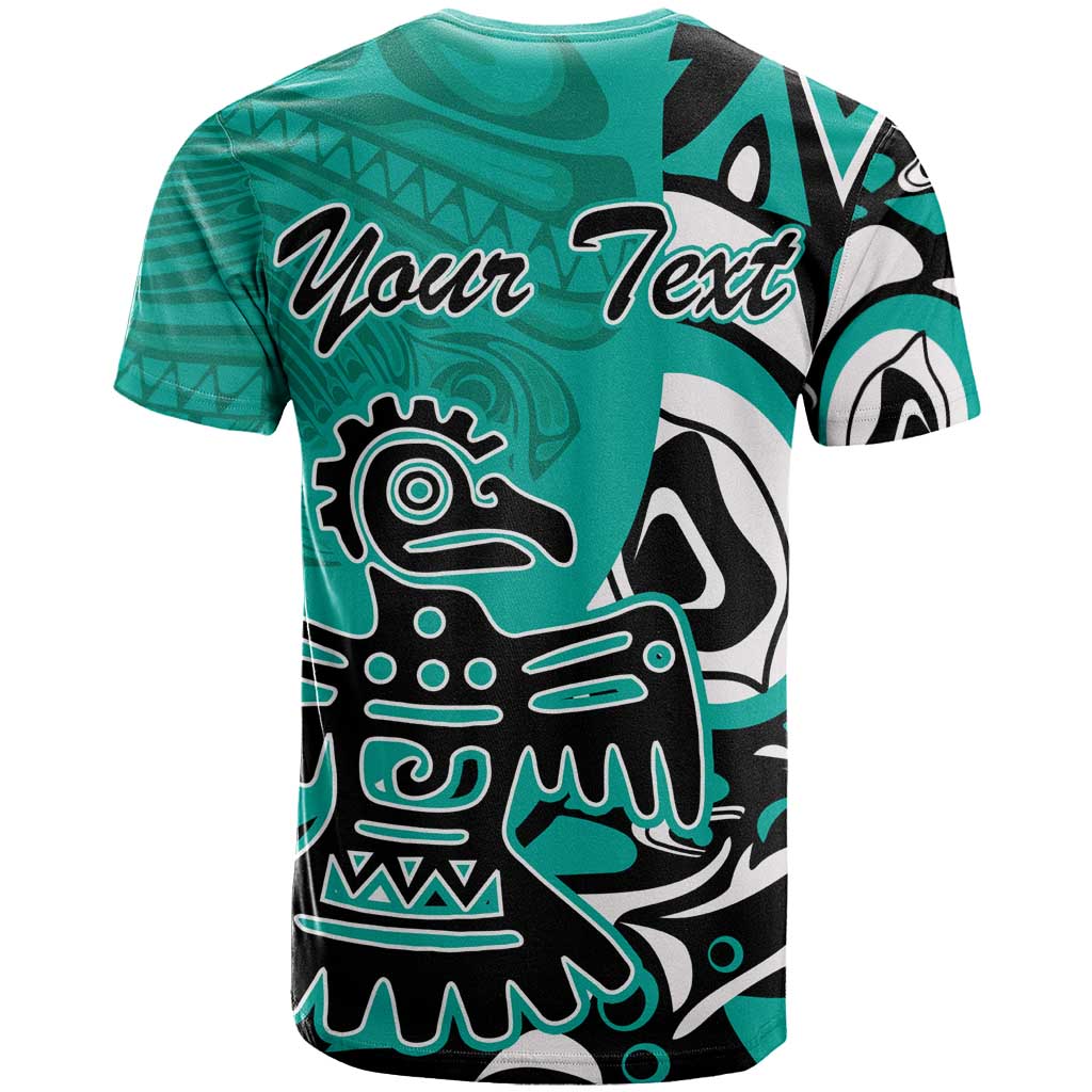 Personalized Canada Haida Eagle T-Shirt Turquoise Style Graphic Tee