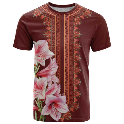 Africa Dashiki T-Shirt With Belladonna Lily Graphic Tee