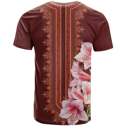Africa Dashiki T-Shirt With Belladonna Lily Graphic Tee