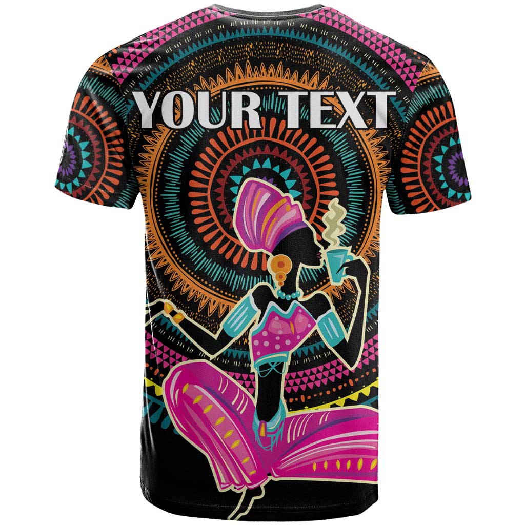Personalized Africa T-Shirt Beautiful Black Woman Graphic Tee