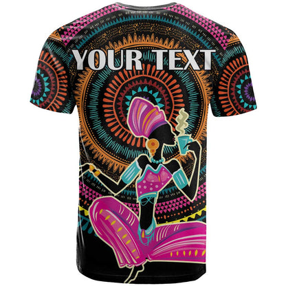 Personalized Africa T-Shirt Beautiful Black Woman Graphic Tee