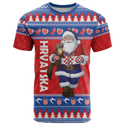 Croatia Christmas T-Shirt Djed Bozicnjak Hrvatska Graphic Tee