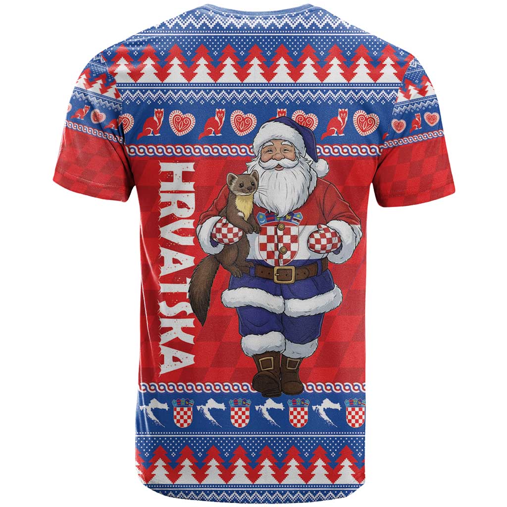 Croatia Christmas T-Shirt Djed Bozicnjak Hrvatska Graphic Tee