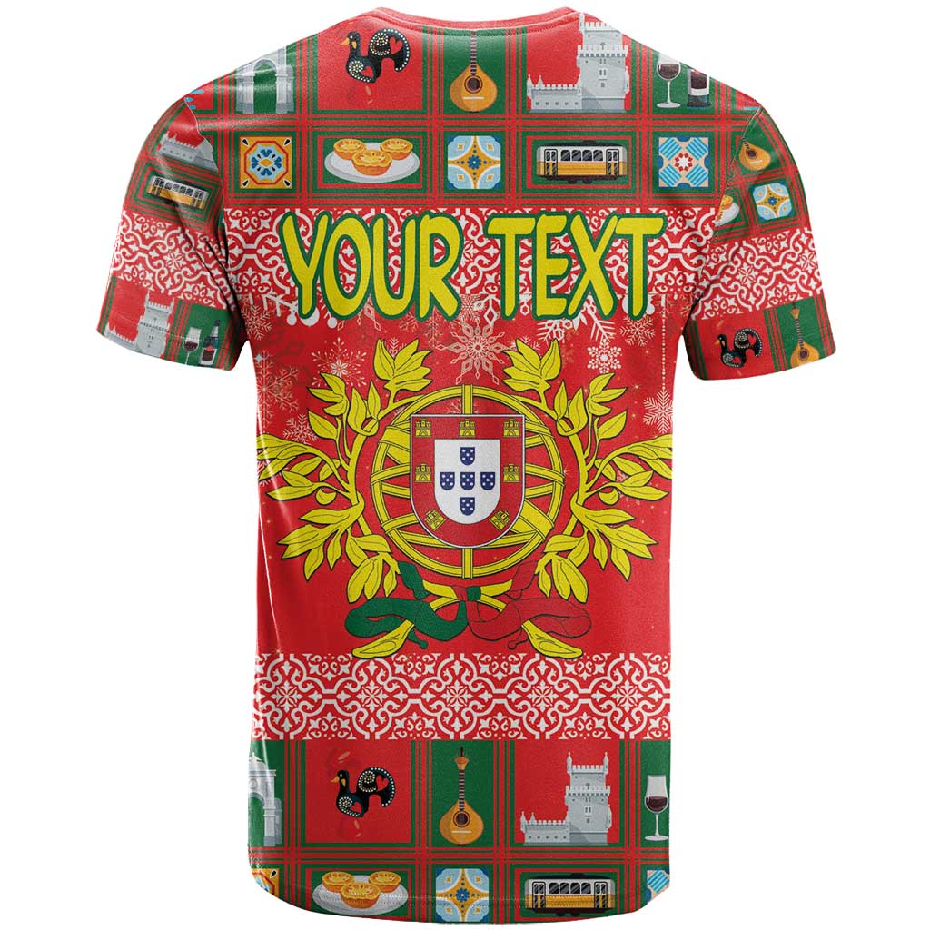 Personalized Portugal Christmas T-Shirt Coat Of Arms - Feliz Natal Graphic Tee