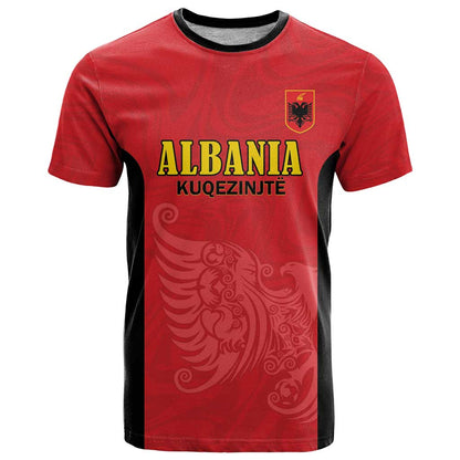 Custom Albania Football Pride T-Shirt Kuqezinjte Eagle Red Version Graphic Tee