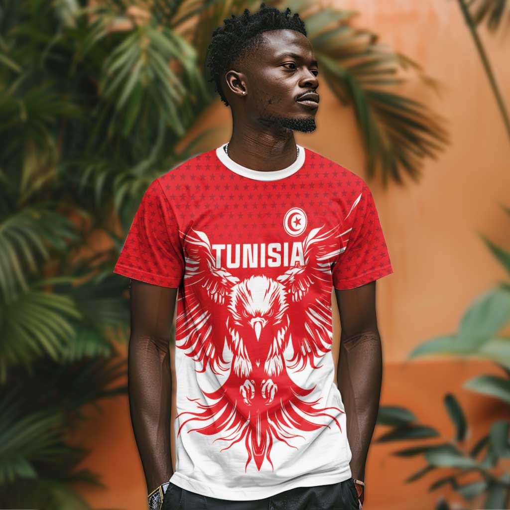 Custom Tunisia Football T-Shirt Eagles of Carthage Spirit Graphic Tee