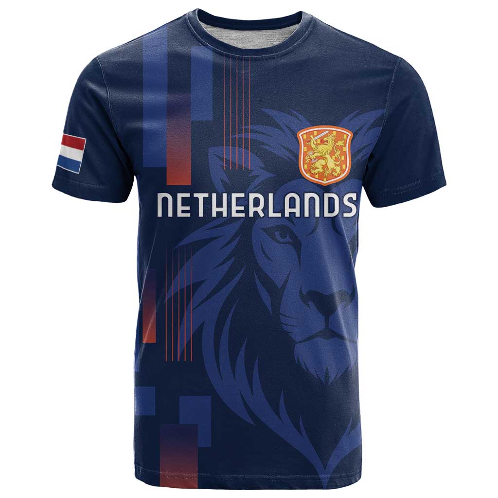 Netherlands Football T-Shirt Lion Head Simply Het Nederlands Elftal Graphic Tee