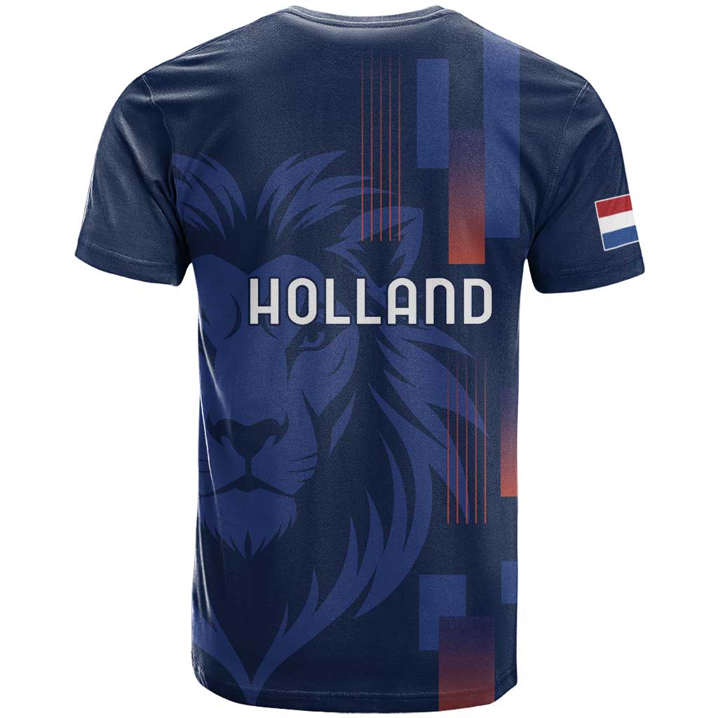 Netherlands Football T-Shirt Lion Head Simply Het Nederlands Elftal Graphic Tee