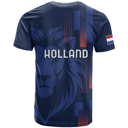 Netherlands Football T-Shirt Lion Head Simply Het Nederlands Elftal Graphic Tee