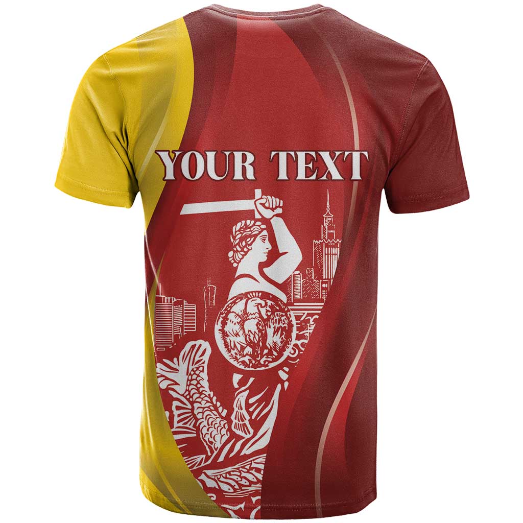 Warsaw Capital of Poland Personalized T-Shirt Syrenka Warszawska Sporty Style Graphic Tee