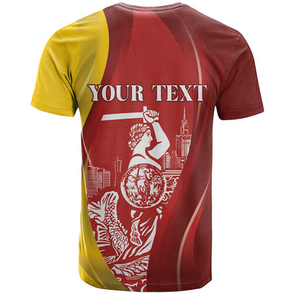 Warsaw Capital of Poland Personalized T-Shirt Syrenka Warszawska Sporty Style Graphic Tee