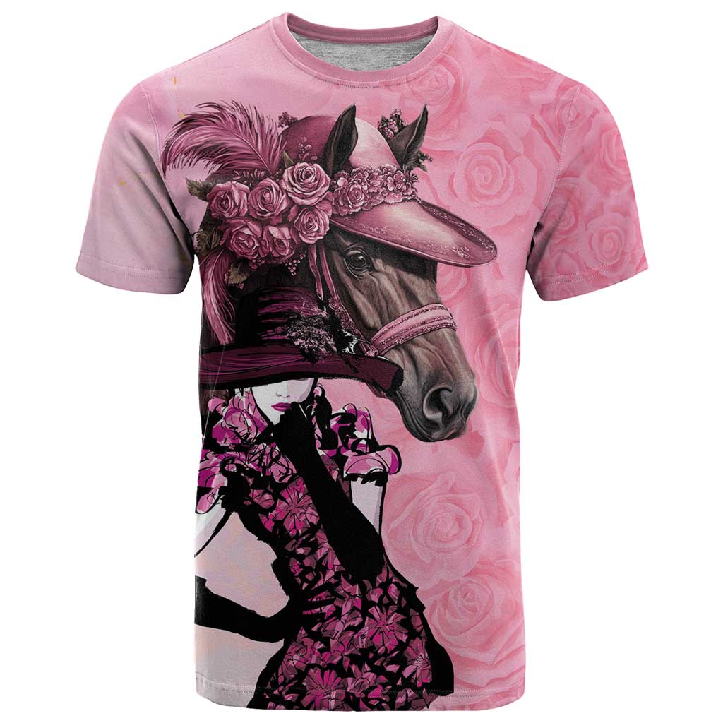 Kentucky Horse Racing T-Shirt Derby Ladies With Roses Graphic Tee