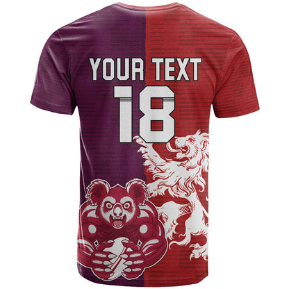 Custom British Lions Brumbies T-Shirt Unique Style Graphic Tee