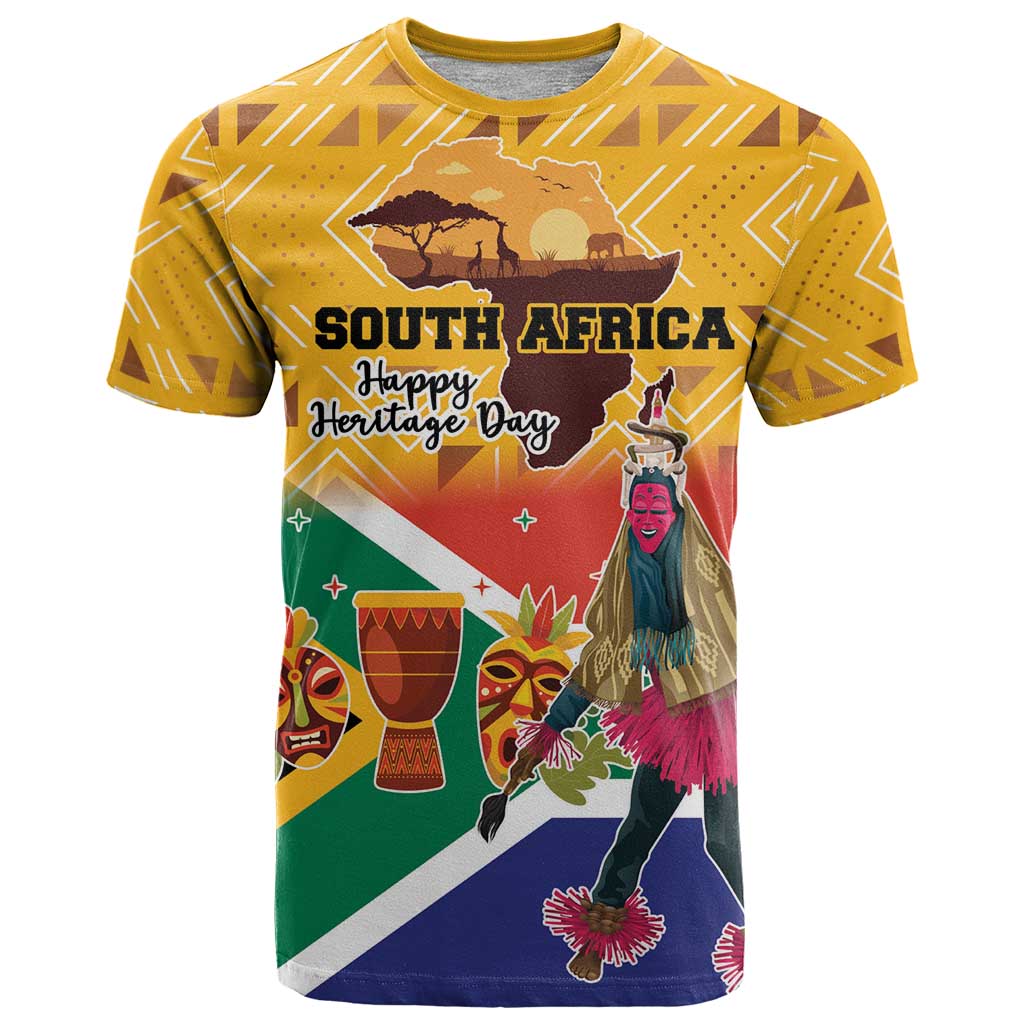 Personalized South Africa Heritage Day T-Shirt With Traditional Dancer Graphic Tee