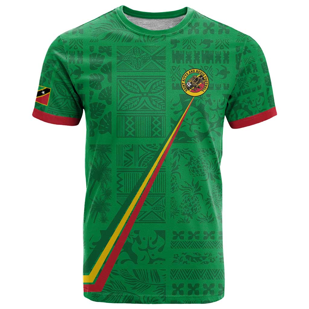 Custom Saint Kitts And Nevis Football T-Shirt Sugar Boyz Green Version Graphic Tee