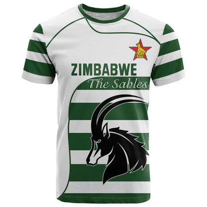 Custom Zimbabwe Rugby T-Shirt The Sables Go Champion Graphic Tee