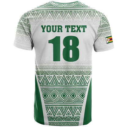 Custom Zimbabwe Rugby T-Shirt Sables African Patterns Graphic Tee