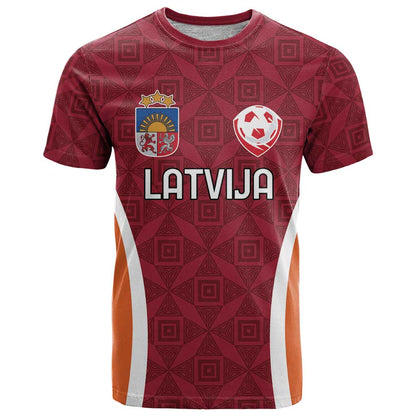 Custom Latvia Football T-Shirt Latvijas Futbola Izlase Graphic Tee