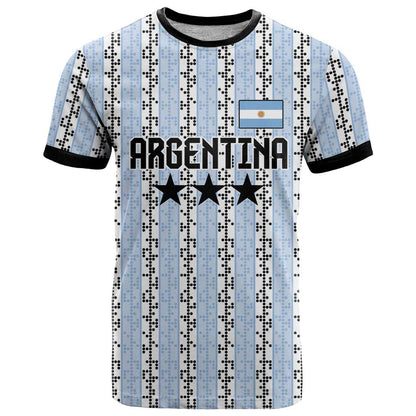 Custom Argentina Heritage Football T-Shirt La Albiceleste Glory Road to 2026 Graphic Tee
