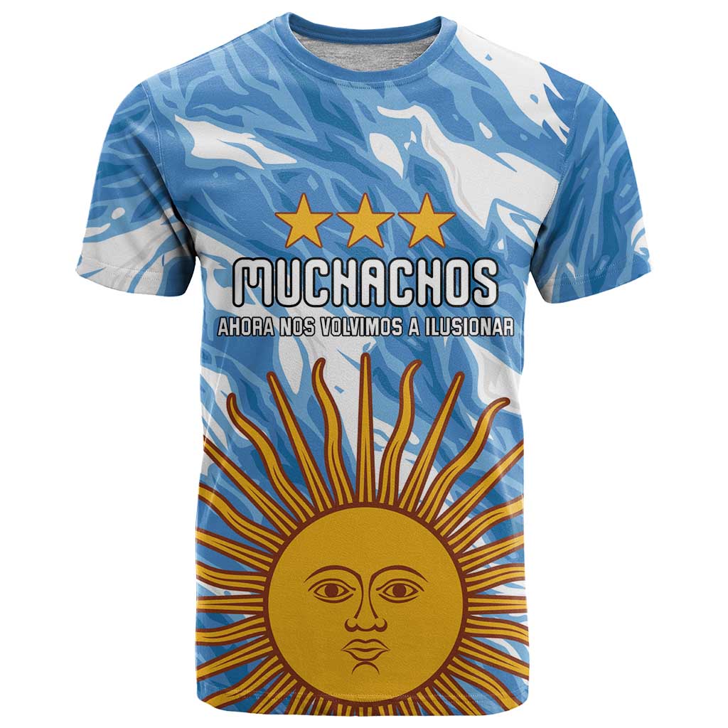 Custom Argentina Football T-Shirt Muchachos, Ahora Nos Volvimos a Ilusionar Graphic Tee
