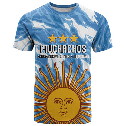 Custom Argentina Football T-Shirt Muchachos, Ahora Nos Volvimos a Ilusionar Graphic Tee