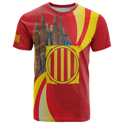 Catalonia Spain T-Shirt Basilica de la Sagrada Familia Graphic Tee