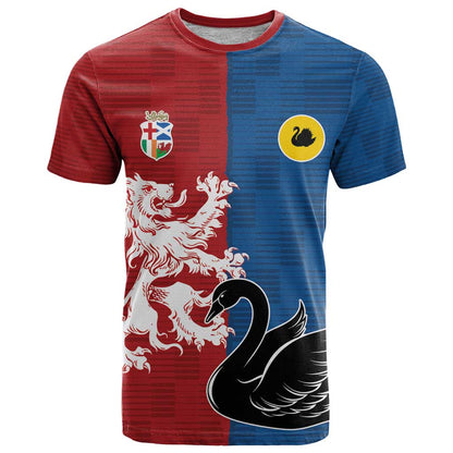 Custom British Lions Western Force T-Shirt Unique Style Graphic Tee