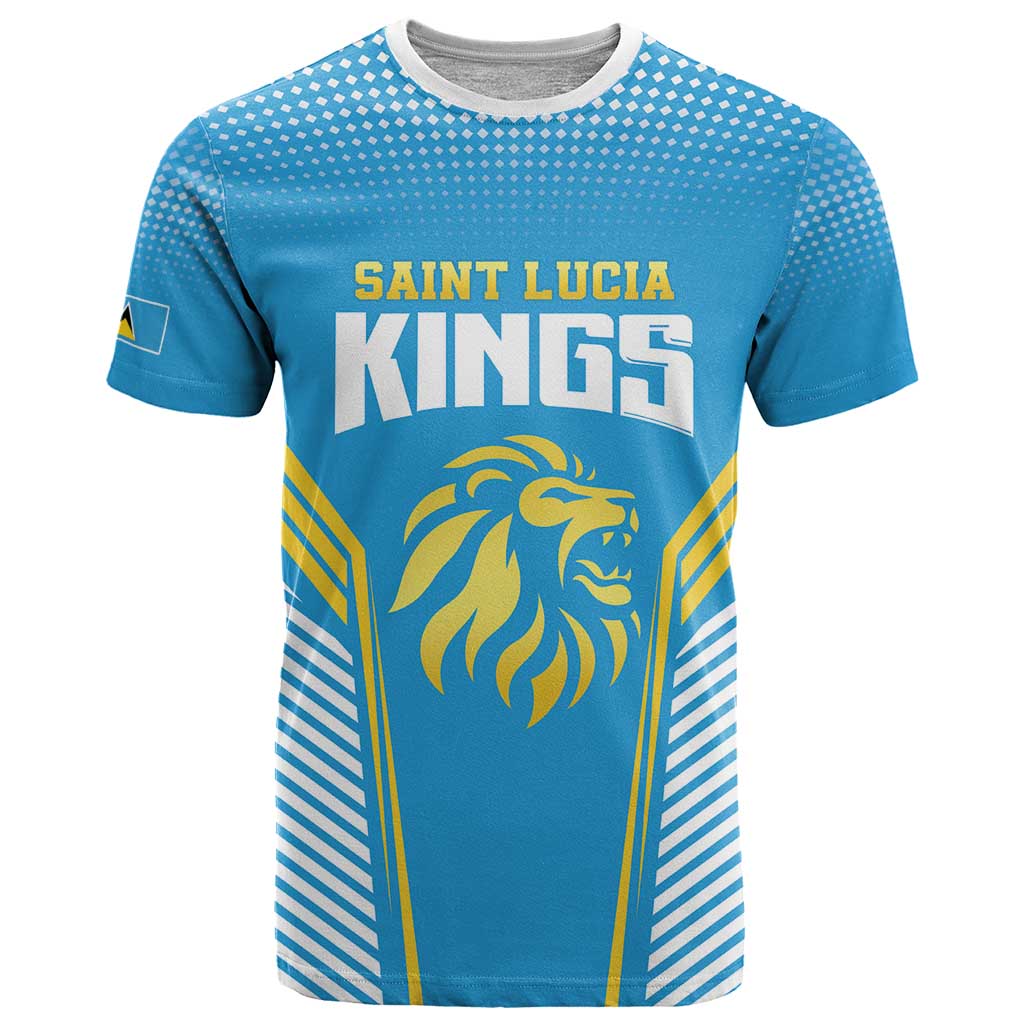 Custom Saint Lucia Kings Cricket T-Shirt Beinspired Go Champion Graphic Tee