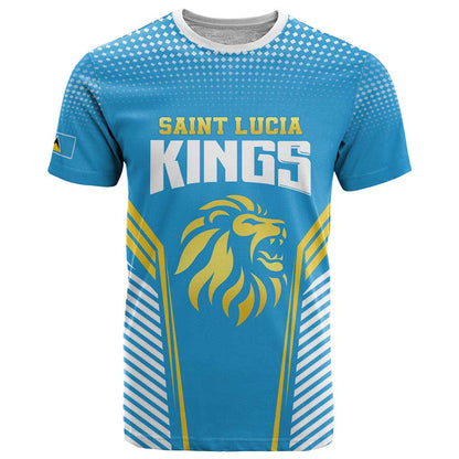Custom Saint Lucia Kings Cricket T-Shirt Beinspired Go Champion Graphic Tee