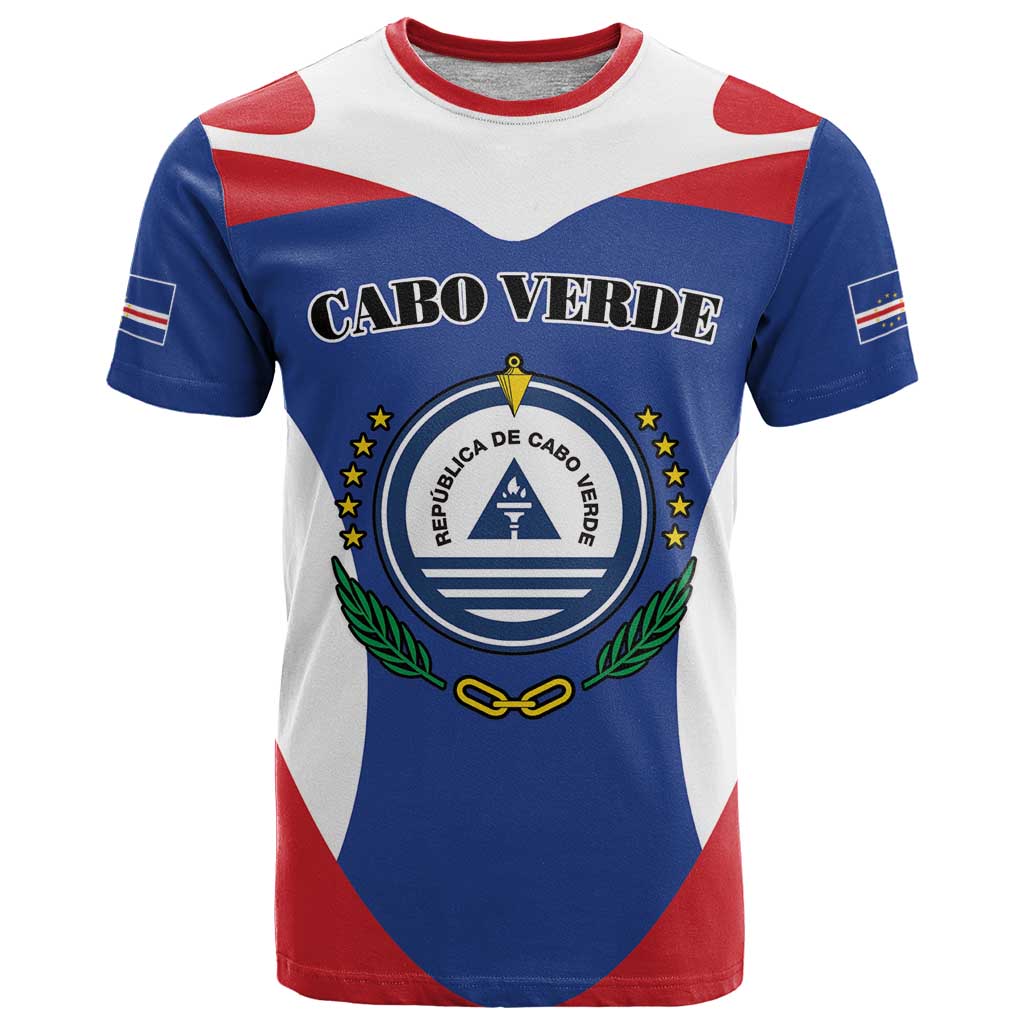 Personalized Cape Verde Coat Of Arms T-Shirt Sport Style Graphic Tee